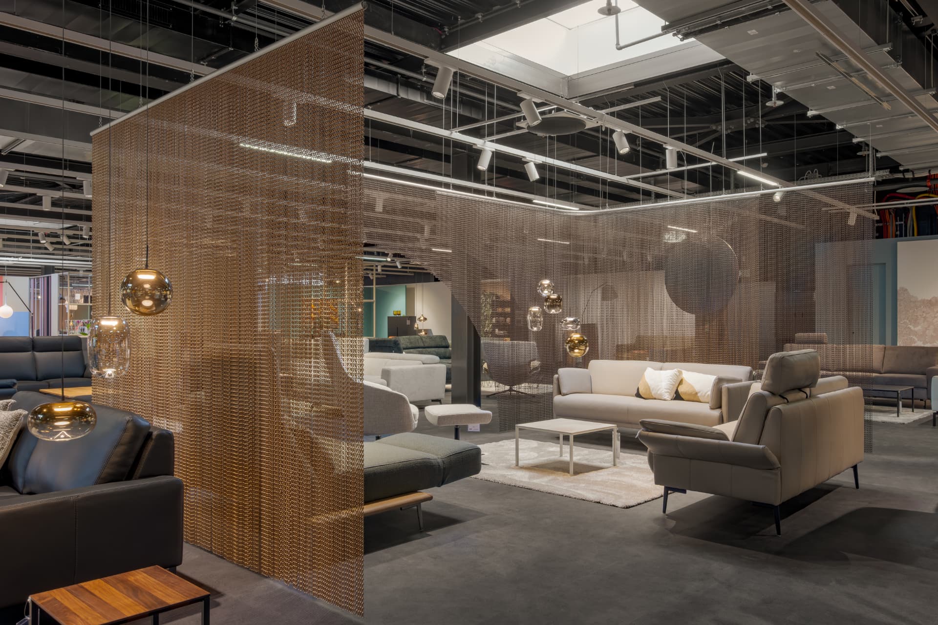 Wohnbereich im Livique Showroom Winterthur