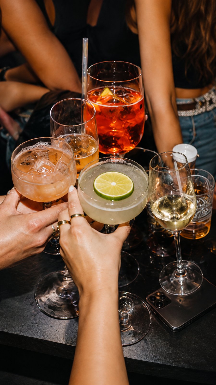 Anstossen mit Cocktails